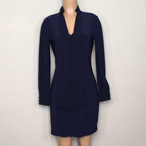 White House Black Market navy blue dress. New - Picture 2 of 7